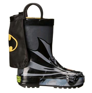 Batman Fashion footwear kids rubber rain boots with handle