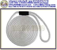 12-18 strand polypropylene yacht braided rope / white solid braid pp rope / pp solid rope with eye splice