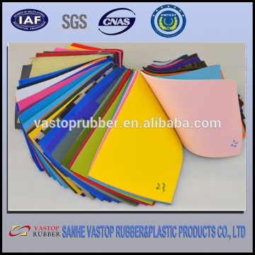 neoprene rubber sheet with colors polyester fabric