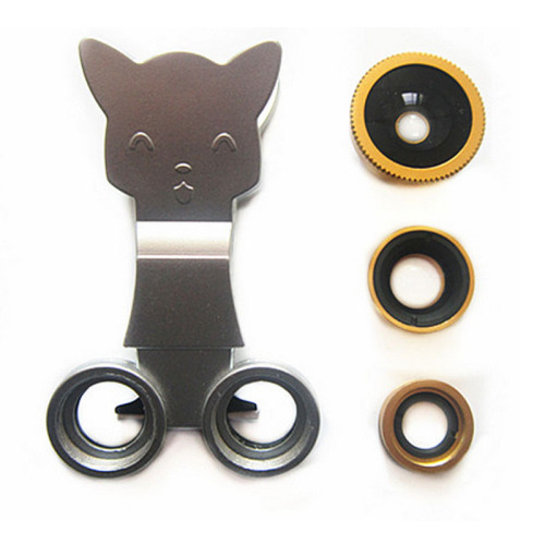 pour iPhone6 3 en 1 Clip Cat Lens