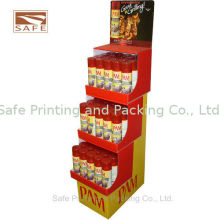 Trapezoid Paper Cardboard Floor Display , 3 Floor Display