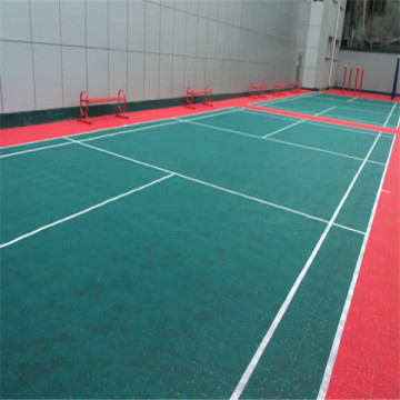 Removable badminton court plastic tiles