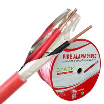 2 Core 22AWG 1.5mm/2.5mm LSZH Fire Alarm Plenum Resistant Cable