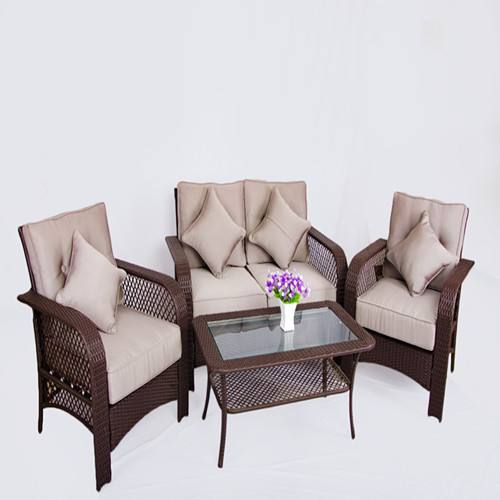 Grey new classic rattan furniture wicker couch sofa