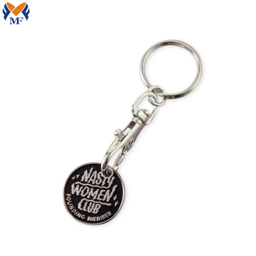 Custom Dinosaur Logo Trolley Token Coin Keyring