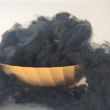 black flame retardant polyester staple fiber