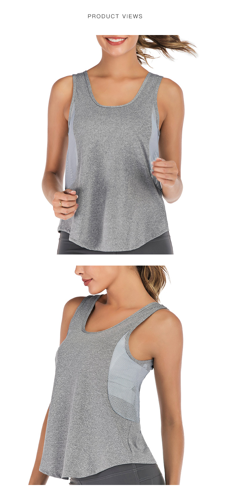 New Style Women Yoga Tank Tops Mesh Gym T shirt Sports Sexy Womens Activewear