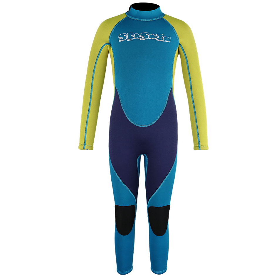 Seaskin Children 3/2mm Neopren Geri Zip Fullsuit Wetsuit