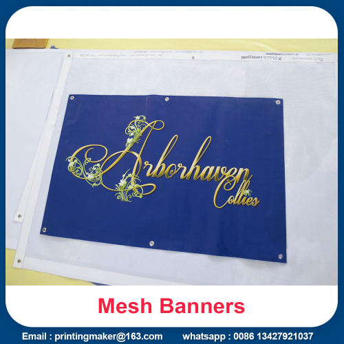 Biểu ngữ PVC Vinyl Mesh cho các trang web xây dựng