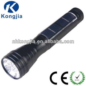 Aluminium Alloy Rechargeable Solar Energy Flashlight