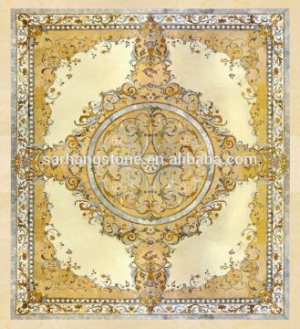 Beautiful carpet gold marble medallion pattern design