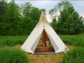 Mewah kapas Tipi tenda 5m Teepee tenda kanvas