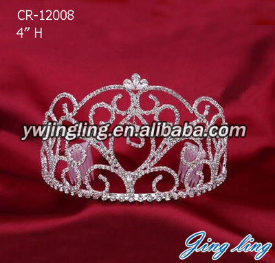 Fashion Rhinestone Pageant Tiaras Wedding Tiara Metal