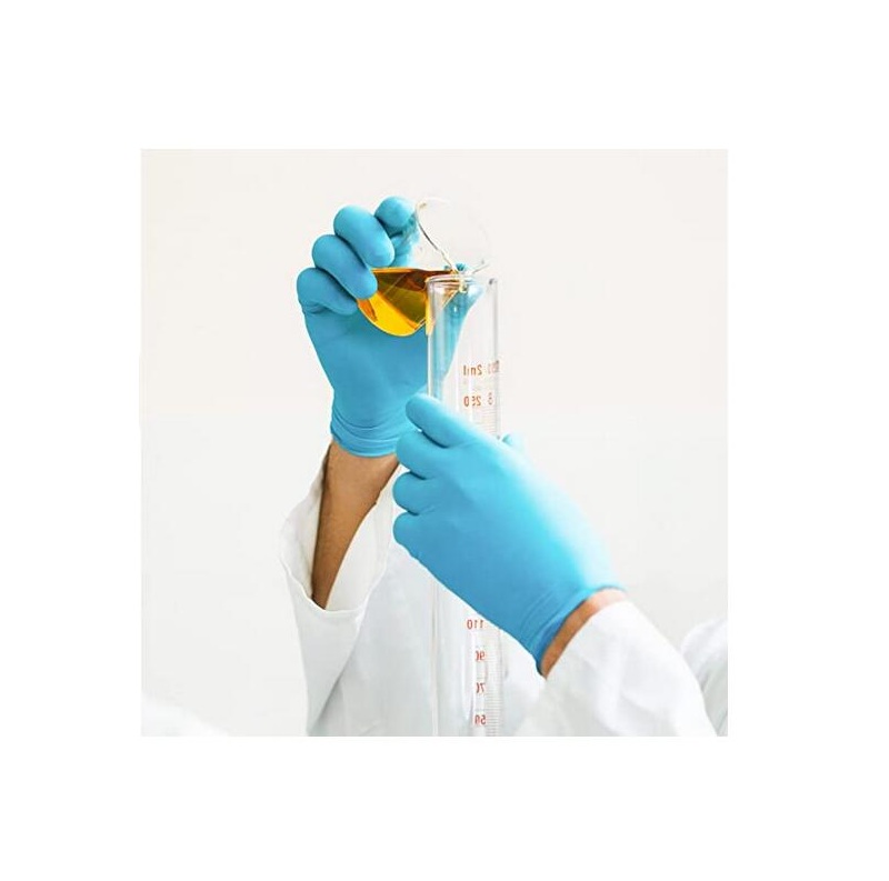 Niebieskie rękawiczki nitrylowe wielokrotnie używane