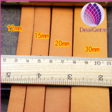 Hot selling 15mm flat real leather cord for pet collar chain bracelet necklace flat leather string