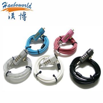 High quality anti-theft laptop lock, cable PC lock with password