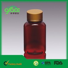 PET Amber Color Oval Pharmacy Bottle