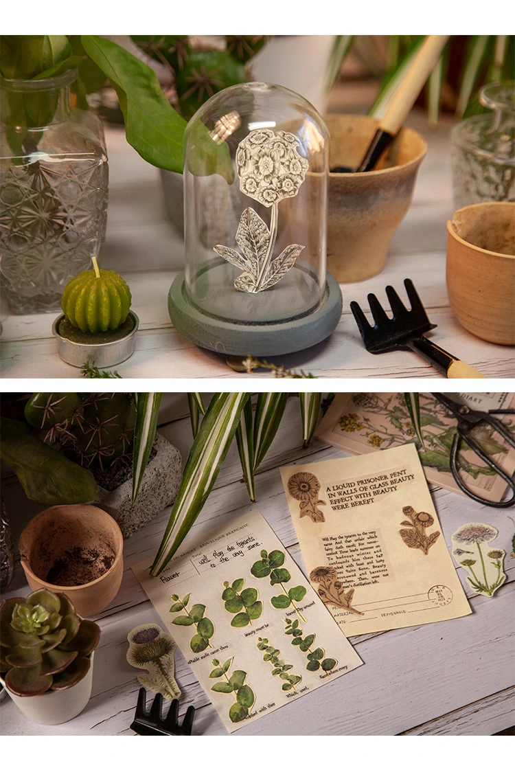 Flower Plants Printing Design DIY Scrapbook Notes Pad
