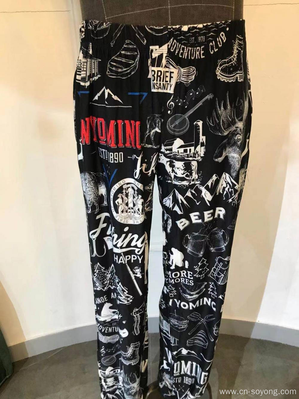 Men's Casual Printing Lounge Pajama Pants