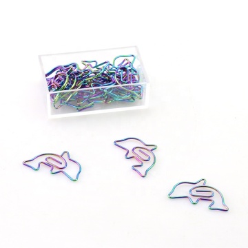 Iridescent Dolphin Paper Clips