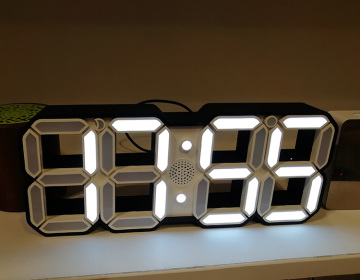 Modern Resin Led Alarm Clock With Temperature Display
