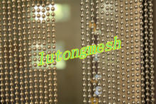 String door curtain with beads/Cheap string curtain with metal beads