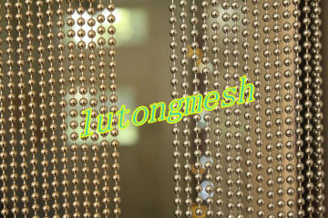 String door curtain with beads/Cheap string curtain with metal beads