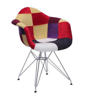 eames dar patchwork upholstered chair replica