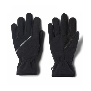 Sporthandschoenen fleece stof zwart grijze kleur