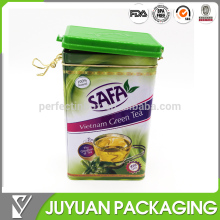 2015 hot sale rectangular airtight cookie cake tin tea caddy wholesale