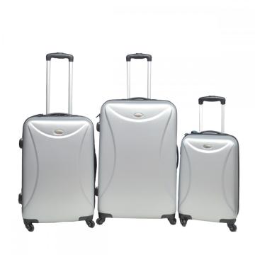 Sliver ABS Spinner Trolley Luggage Set