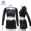 Kohandatud gunmetal crop top cheer vormiriietus