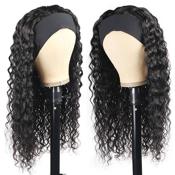 SPARK  Ishow Beauty Water Wave Headband Glueless Wigs No Lace Human Hair Wig