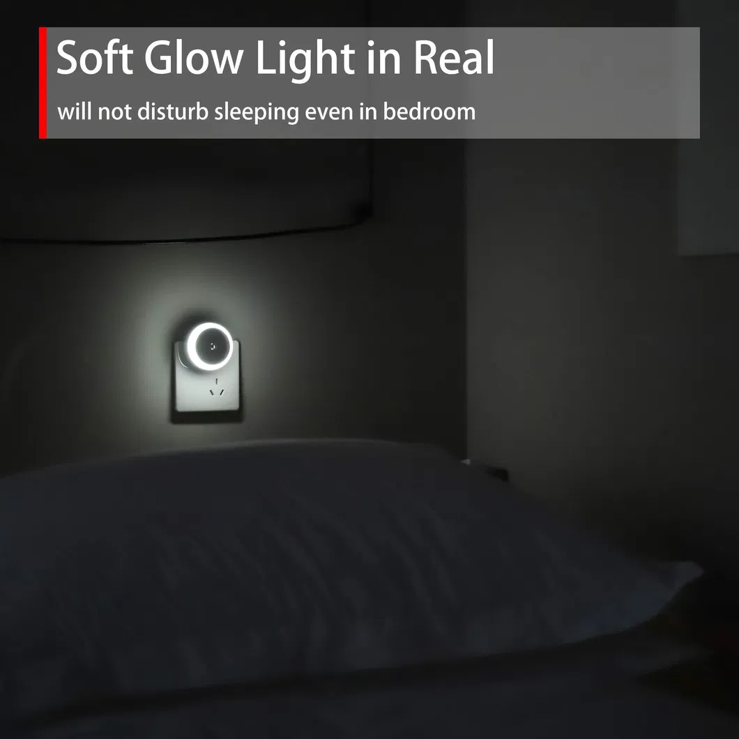 Smart White Induction Night Light with Touch Control Features