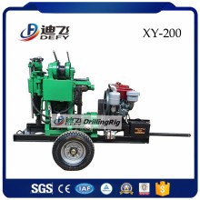 100-200m trailer mounted cheap small well drilling rig