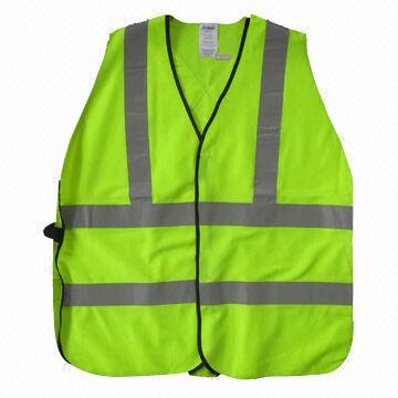 Safety vest with adjustable elastic