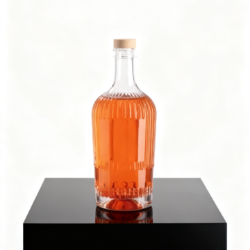 clear Brandy Rum Bottles