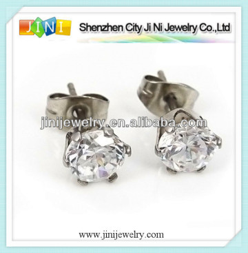 white stone stud earrings