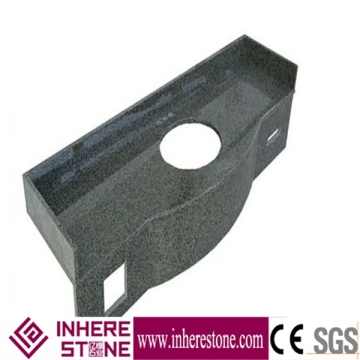 Green grey stone bathroom vanity