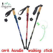 popular cheap aluminum7075 cork handle nordic walking stick