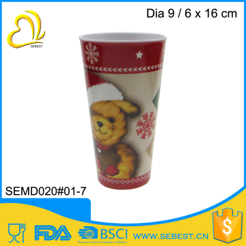 wholesale custom round christmas plastic cups