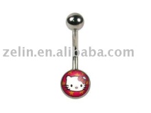 beatiful cartoon cat navel & belly button rings body jewelry