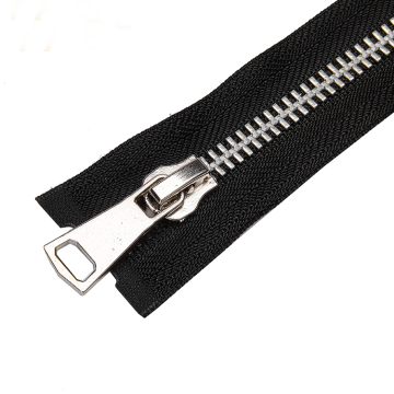 No.8 Open End Stainless Steel Metal Leather zipper