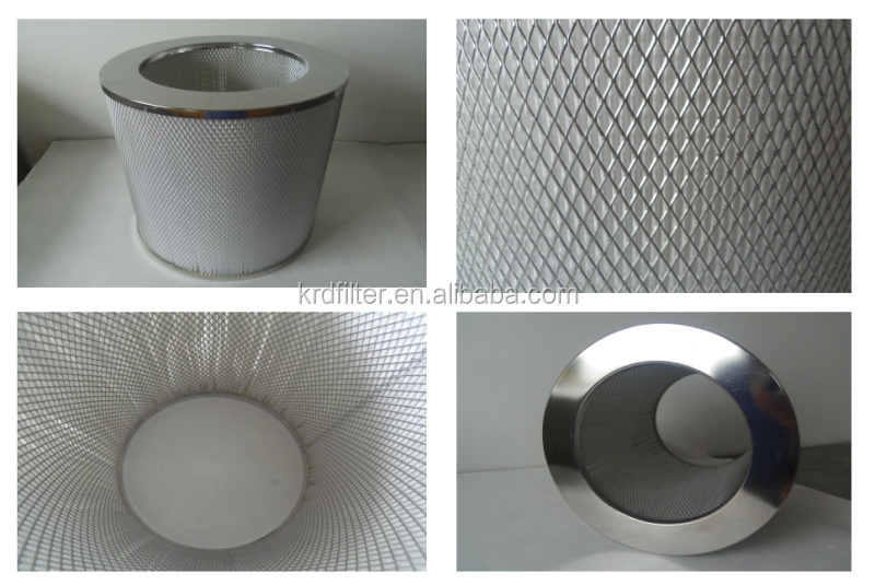 Round Hepa Air filter H14 Cylinder Cartridge for Gas Filtration