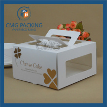 Глянцевое ламинирование Золото Горячее тиснение Элегантная коробка для торта (CMG-box-028)