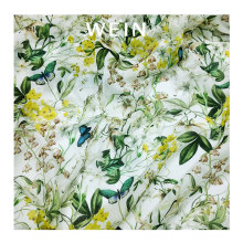  WI-R5 Fashion Flowers Print Organza Fabric - Spring & Summer Style 