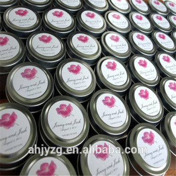 fancy round wedding candies favors packaging tin