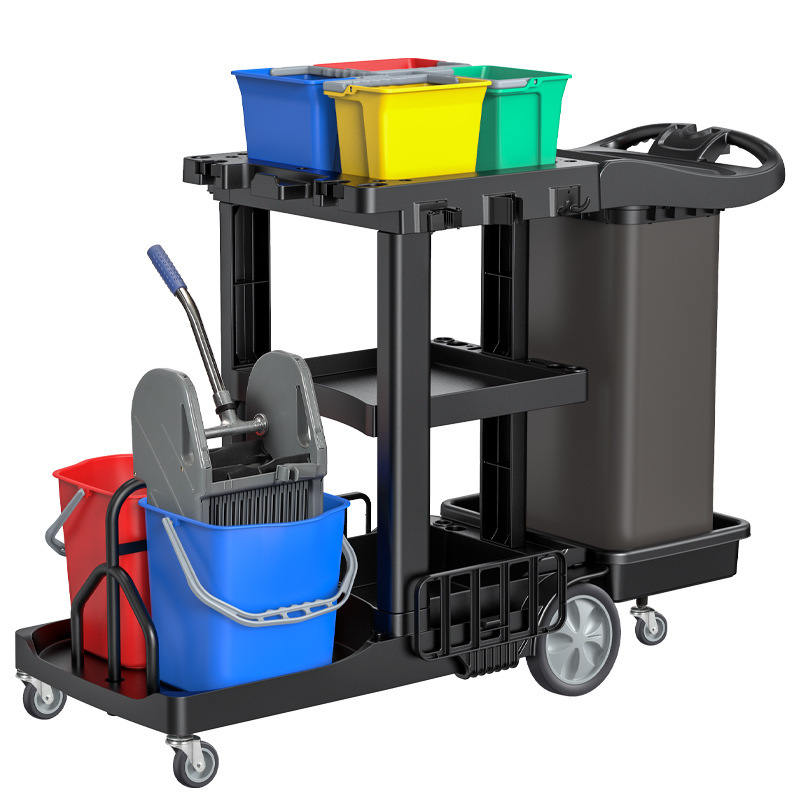 Modern Housekeeping Cart with Storage Solutions