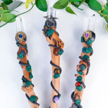 High Quality Crystal Magic Wand Scepter for Cosplay and Healing Crafts