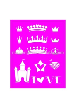 super style 2016 new style imperial crown drawing pp stencil
